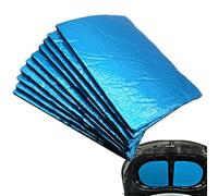 10 alfombrillas de aislamiento acústico y de calor para automóviles, parte trasera adhesiva, motor de coche, techo, reducción de ruido de puerta, insonorización automotriz, amortiguación de