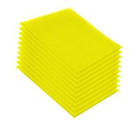 10 alfombrillas de esponja para estantes de nevera, organizadores de cajones de almacenamiento para bandejas de cocina del hogar, 14.9 x 11.8 pulgadas, color amarillo