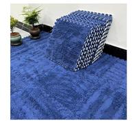 10 Alfombrillas De Espuma Entrelazadas, Alfombra De área De Felpa, Alfombra De Piso De Rompecabezas Entrelazada De 12 X 12 In, Alfombra Suave para Dormitorio(Color:Azul Marino)