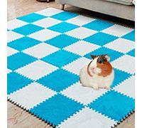 10 almohadillas de cobayas, lavables y reutilizables, de forro polar suave y cálido para conejillos de indias, 11 x 11 pulgadas, color azul