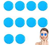 10 almohadillas de enfriamiento para ojos, compresas de enfriamiento de gel para dientes de sabiduría, compresas de enfriamiento para la cara, 7 cm, reutilizables, paquete de refrigeración para ojos