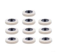 10 almohadillas de pulido de lana de 2 pulgadas para amoladora de troquel, disco de lijado con bloqueo de rollo con montaje de plástico en forma de R y distribución uniforme de compuestos