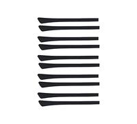 10 almohadillas de silicona para los extremos de la sien, cubierta suave, cojín cómodo, negro, 6,9 x 0,7 cm