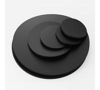 10 almohadillas espaciadoras de goma redondas de 30-38 mm de diámetro exterior x 6 mm de grosor for manualidades o sellado, color negro(35 * 6mm)