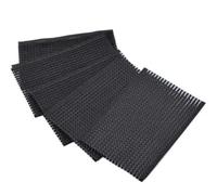 10 almohadillas mágicas negras para el pelo, postes de pasta de plástico, almohadillas cuadradas para el cabello, herramienta de peinado para peluquería, accesorios de peluquería, pinzas y pasadores