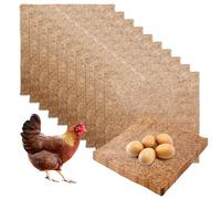 10 almohadillas para nido de pollo, 30 x 30 cm, almohadillas para nido de pollos, reutilizables, para gallinero y huevos