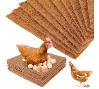 10 almohadillas para nido para gallinero, 30 x 30 cm, base para pollo, para gallinas, nido de pollo, base de fibra de coco