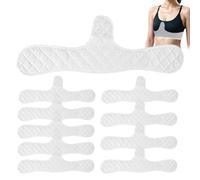 10 almohadillas para sujetador de algodón que absorben el sudor para mujer | Protectores de pecho reutilizables, inserciones invisibles para deportes, ejercicios, correr al aire libre, días cálidos