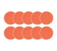 10 almohadillas redondas planas de esponja para pulir automóviles de 75 mm, compatibles con productos de pulido de cera y pintura automotrices