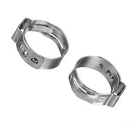 10 anillos de abrazadera PEX de acero inoxidable, accesorios de crimpado de una sola oreja para tubos de 7 a 14 mm, abrazaderas de manguera con diseño de sellado de 360° (10 mm)