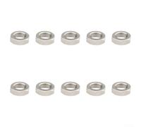 10 anillos de bloqueo de tuerca de válvula de bicicleta de aleación de cobre para válvulas, ajuste de precisión 6V1/8V1, retención segura del núcleo para tubos interiores de bicicleta MTB de carretera