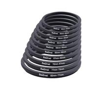 10 Anillos de Filtro para Objetivo de cámara, Compatible con Nikon y para cámaras Sony, 82-77/77-72/72-67/67-62/62-58/58-55/55-52/52-49/49-46/46-43. Fabricación CNC