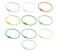 10 anillos de hierro multicolor para pulseras hechas a mano, suministros de joyería, llaveros, accesorios hechos a mano, llavero de hierro, investigación e investigación, フリーサイズ