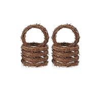 10 anillos de ratán natural de 4 pulgadas, coronas de ramas de vid, corona de ratán para decoración de festivales, coronas y decoraciones de boda