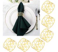 10 anillos de servilleta dorado, hebillas de servilletas, de metal, juego de servilleteros universales, para bodas, fiestas de cumpleaños, familia, colecciones, decoración de mesa