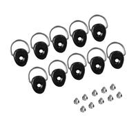 10 anillos en D para kayak con tornillos, aparejos de pesca, hebillas redondas, cuerdas elásticas, hebillas de tracción, hardware duradero con tornillos