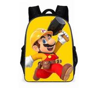 (10) Anime Super Mario Luigi Peach Bowser Koopa Yoshi Cosplay Disfraz Mochila Computadora Mochila Escolar