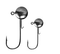 10 anzuelos de cabeza grande para pesca de gusanos suaves (10BL)