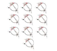 10 aparejos de pesca marinos, aparejos de pesca de acero inoxidable, equipo líder de alambre de pesca