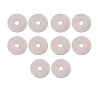 10 arandelas de fieltro para botones de correa de guitarra y pasadores de correa, capa protectora para proteger el acabado del cuerpo de la guitarra (blanco)