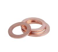 10 arandelas de sellado de cobre M12, M13, M13.5, M14, M16, M17 y M18 de 1,5 mm de espesor for arandelas de barco, juntas planas.(M12x16.5mmx1.5mm)