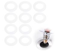 10 arandelas de silicona para tapón de lavabo Pop Up - Junta de desagüe de lavabo, tapón de rebosadero de silicona, sello de baño para fregadero desplegable, junta de tubo de desagüe de pared, tapones