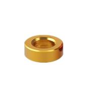 10 arandelas planas de aluminio: separadores redondos huecos sin rosca for modelos RC, electrónica y más.(Yellow,D2.6xD5xL2mm)