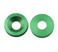 10 arandelas y tornillos de aluminio M6 tuercas de parachoques para faros de motor de coche, cubierta de batería negro, azul, verde, morado, plata, para accesorios de modificación (verde)