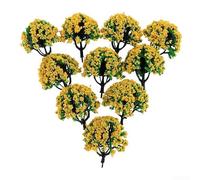 10 árboles modelo de 6 cm para arquitectura, tren, ferrocarril, juego de guerra, diorama, paisaje con diseño realista para construcción de modelos y diseño de paisaje