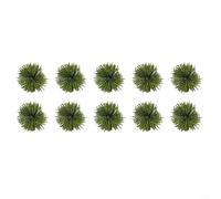 10 arbustos verdes artificiales de 3 cm para jardín, césped, camino, decoración al aire libre, patio, paisaje, interior, rústico, decoración del hogar