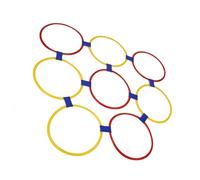 10 Aros de Entrenamiento Sensorial, Aro de Coordinación Mano-pie de Material Plástico para Actividades de Salto (L)