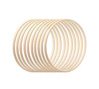 10 aros florales de madera, 10/15/20,5/26/30,5 cm, aros de madera de macramé para manualidades, anillos de atrapasueños de madera, aros para hacer coronas de boda y manualidades de macramé para colgar