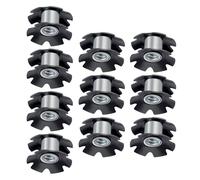 10 auriculares de tubo de dirección para ciclismo, tuerca de estrella, núcleos de montaje de horquilla delantera, pernos de fijación con brida