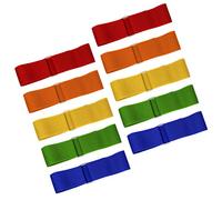 10 Bandas de Carreras de 3 Patas, duraderas, firmes, elásticas, Coloridas Bandas de Carreras de 3 Patas para niños y Adultos, diversión al Aire Libre