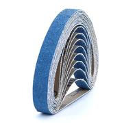 10 bandas de lijado de corindón de circonio, 40 grits de metal, lima de cinta, juego de bandas de lijado para eliminación de óxido, soldadura, lijado (20 x 520 mm)