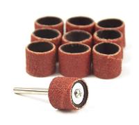 10 bandas de lijado de grano 60-600 + 1 mandril para tambor de lijado de 12,7 mm, brocas p