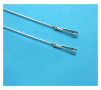 10 barras de dirección de 2 mm con portabrocas de horquilla de metal M2 para modelos de bricolaje 25/30/35/45/55/65/75/85/95/100/110/120/130/140/150/200/250/300 mm (color: 65 mm)