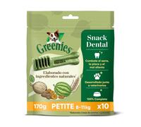 10 barritas Greenies Petite Snacks Dentales Naturales para perros pequeños
