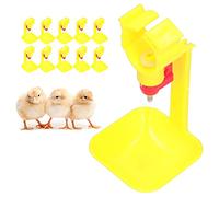 10 bebederos de tetina para Pollo de 20 ml con Taza, Vasos de riego automáticos Integrados para Pollo, Bebedero, Accesorio para Aves de Corral para Pato, Ganso y Pavo