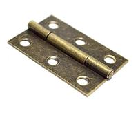 10 bisagras de bronce con bisagras plegables de latón vintage con tornillos para puertas, ventanas, muebles, armarios, armarios, armarios, cajas de madera (longitud: 2 pulgadas, ancho: 1 1 4
