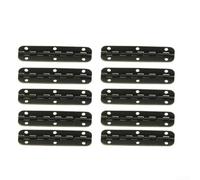 10 bisagras de hierro para joyeros de madera y cajas de manualidades, accesorios plegables suaves y fiables para cajas pequeñas (65 mm, bronce 90°)