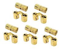 10 bisagras de latón ocultas invisibles para muebles de gabinete, ángulo de apertura de 180 grados con 20 tornillos (14 mm)