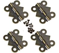 10 bisagras de latón vintage con forma de mariposa de 40 x 32 mm, para muebles, cajones, puertas