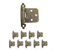 10 bisagras de puerta de armario con cierre automático resistentes hechas de acero laminado en frío con acabado cromado pulido para un cierre seguro y suave (bronce verde)