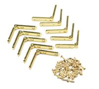 10 bisagras decorativas de aleación de zinc, 90 grados para cajas de madera, adecuadas para varios usos decorativos (plata)