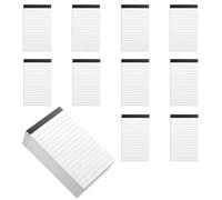 10 bloc de notas A7, pequeño bloc de notas, lista de la compra, bloc de notas A7, a rayas, planificador semanal, bloc de notas para escuela, oficina, lista de notas (30 hojas por bloc)