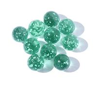 10 bolas de cristal luminosas, máquina de pinball de 12 mm, canicas pequeñas de ganado, canicas de vidrio, bola que rebota, decoración de peceras, máquina de pinball (verde oscuro)