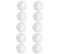 10 bolas de espuma de poliestireno de 8 cm, color blanco