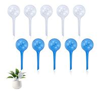 10 Bolas de Rega para Plantas, Sistema de Rega Automático para Plantas, Adequado para Vasos de Plantas, Plantas de Jardim, Rega para Interior E Exterior (Transparente & Azul)