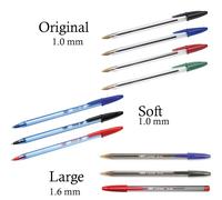 10 Bolígrafos bic Cristal Suave Grande Original Papelería Escuela Oficina Lápiz